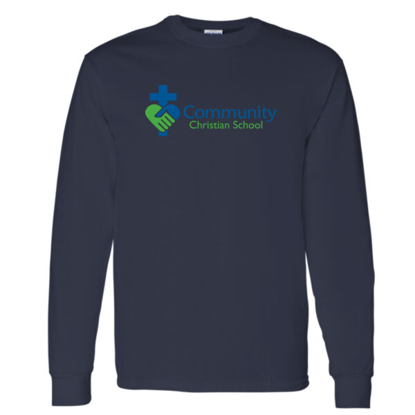 Gildan Unisex Crest Printed Long Sleeve Thumbnail