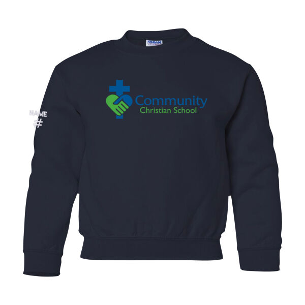 Gildan Youth Crest Printed Crewneck Thumbnail