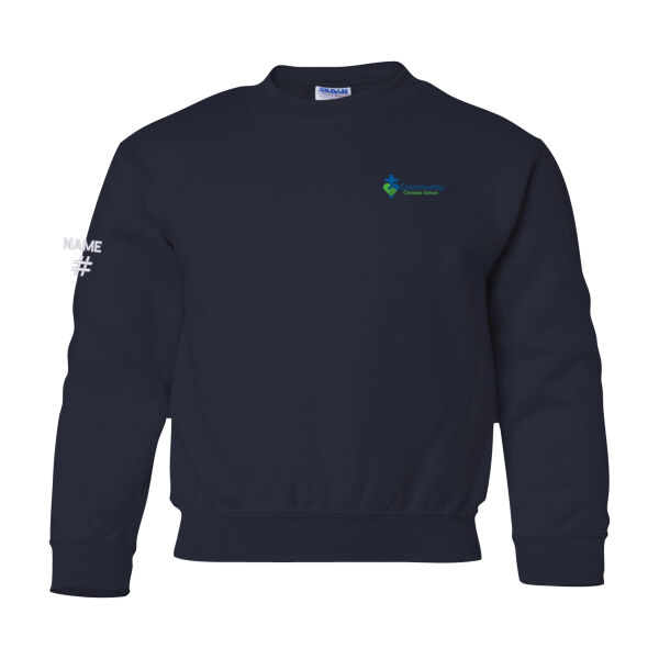 Gildan Youth Emblem Printed Crewneck Thumbnail