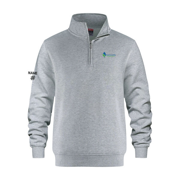 Flux Unisex Emblem Printed Quarter Zip Thumbnail